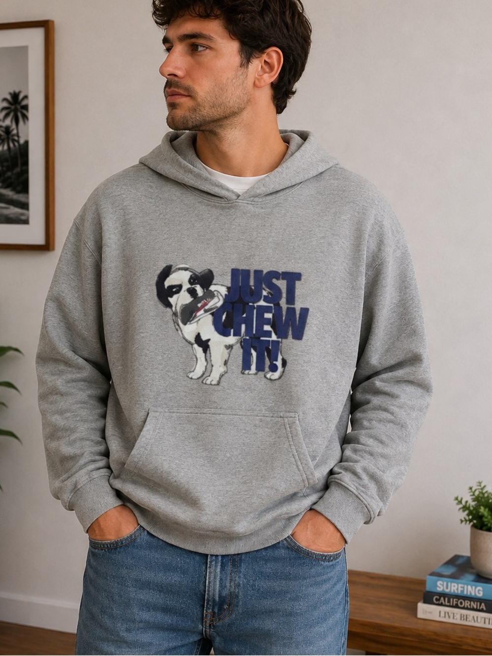 Vintage y2k “Just Chew It” Big Dogs Hoodie size xl